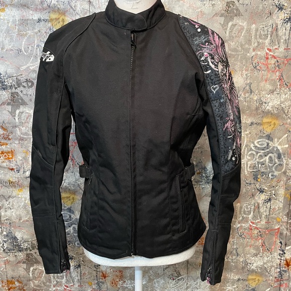 Joe Rocket Jackets & Blazers - JOE ROCKET Moto gear Black & Purple Riding Jacket with Rhinestone Design.